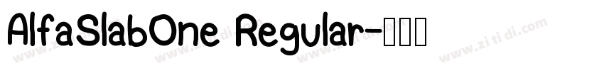 AlfaSlabOne Regular字体转换